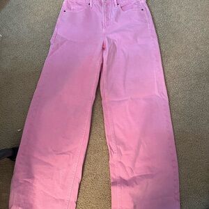 Women’s Old Navy Wide Leg Pink Jeans Size 2